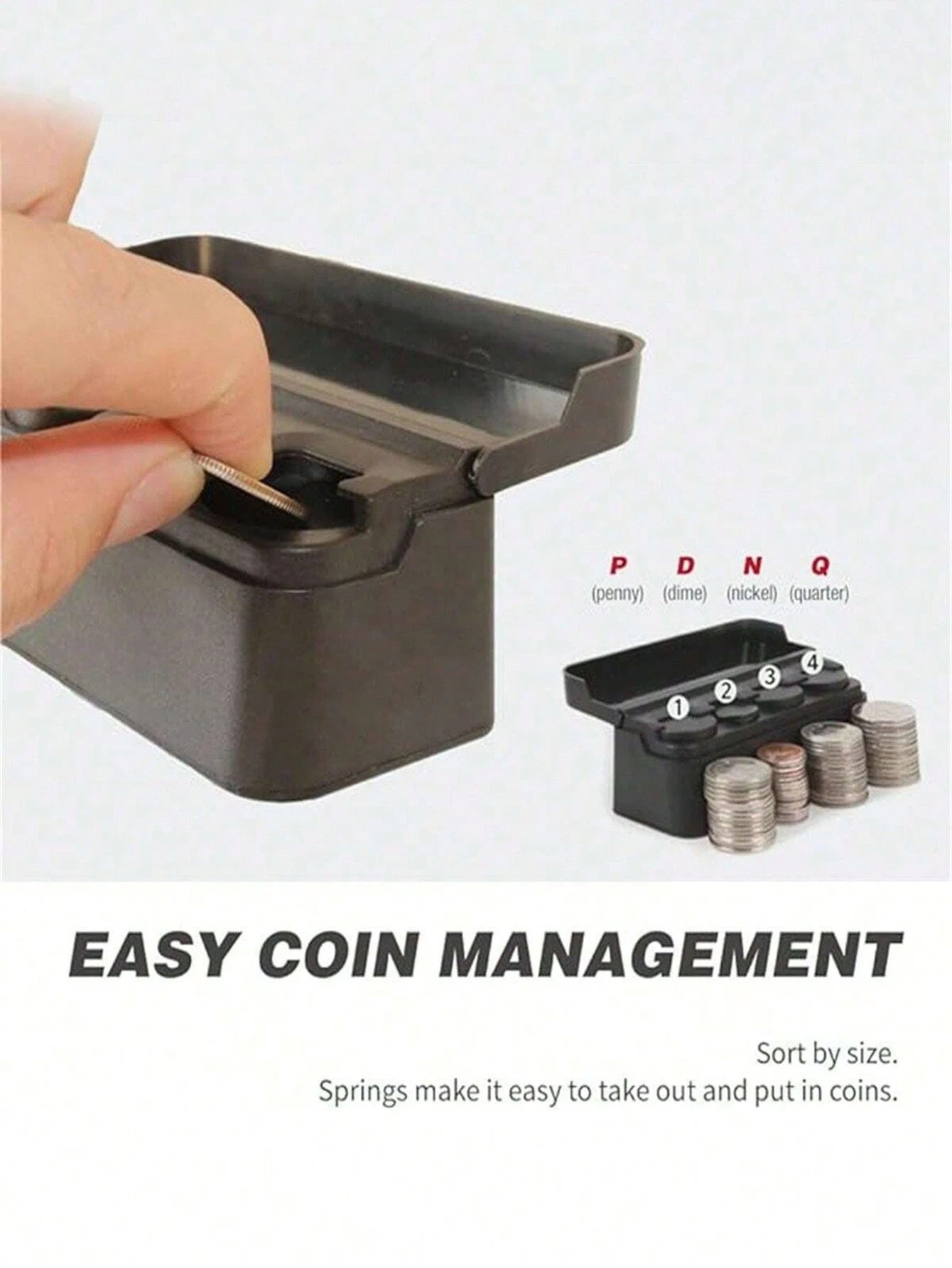 1pc Car Coin Storage Box, Folding Storage Box For Car, Mini Coin Box, Creative Finishing Box Savings Can, Car Storage Accessories
