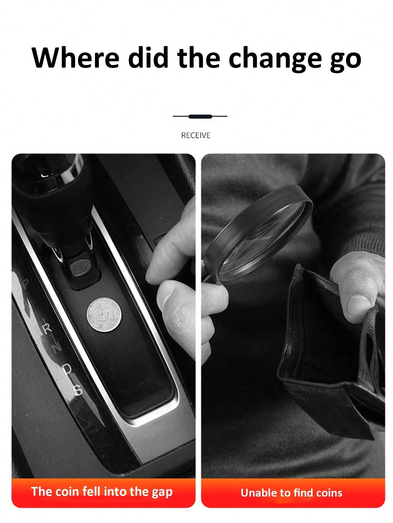 1pc Car Coin Storage Box, Folding Storage Box For Car, Mini Coin Box, Creative Finishing Box Savings Can, Car Storage Accessories