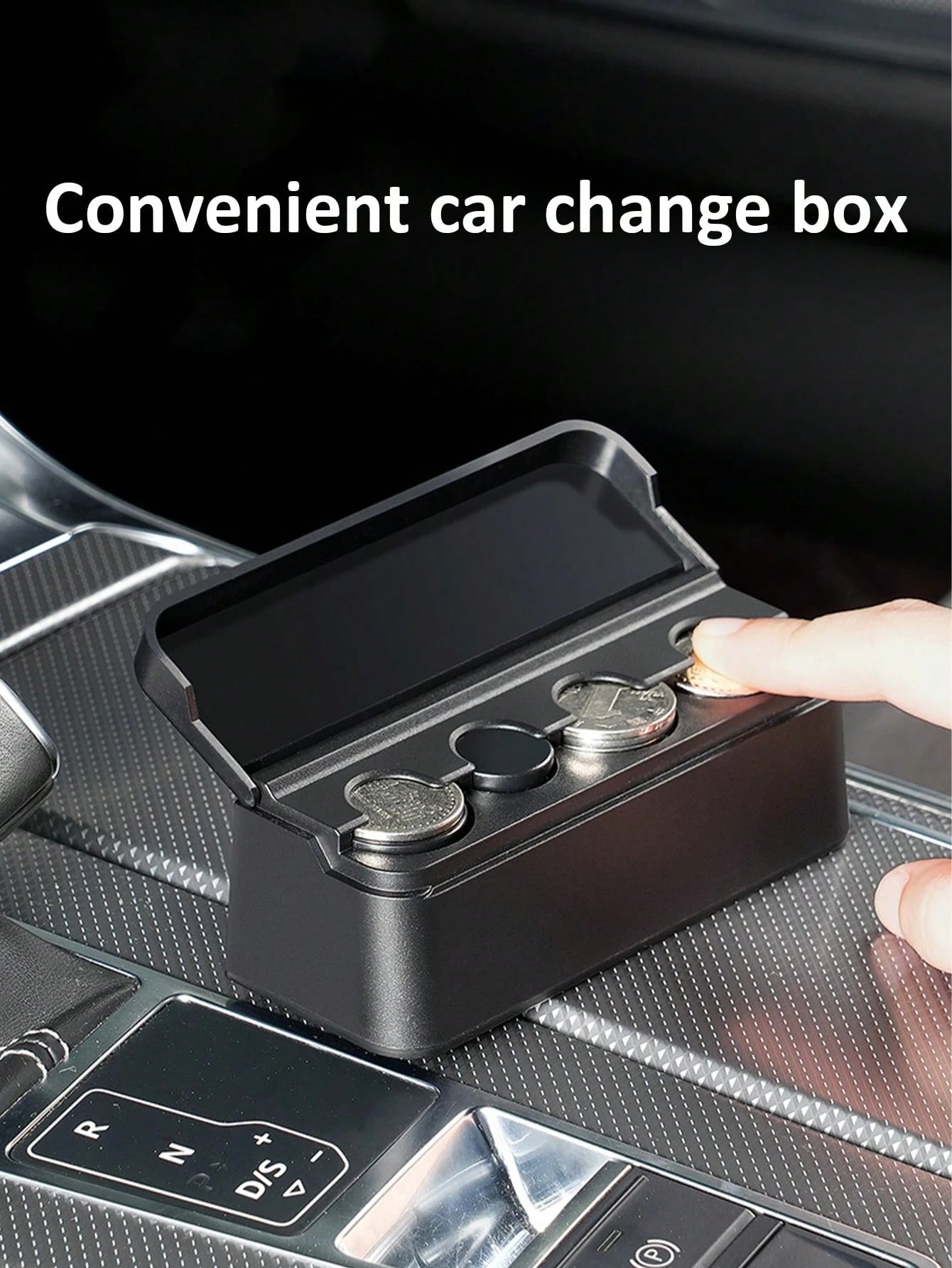 1pc Car Coin Storage Box, Folding Storage Box For Car, Mini Coin Box, Creative Finishing Box Savings Can, Car Storage Accessories