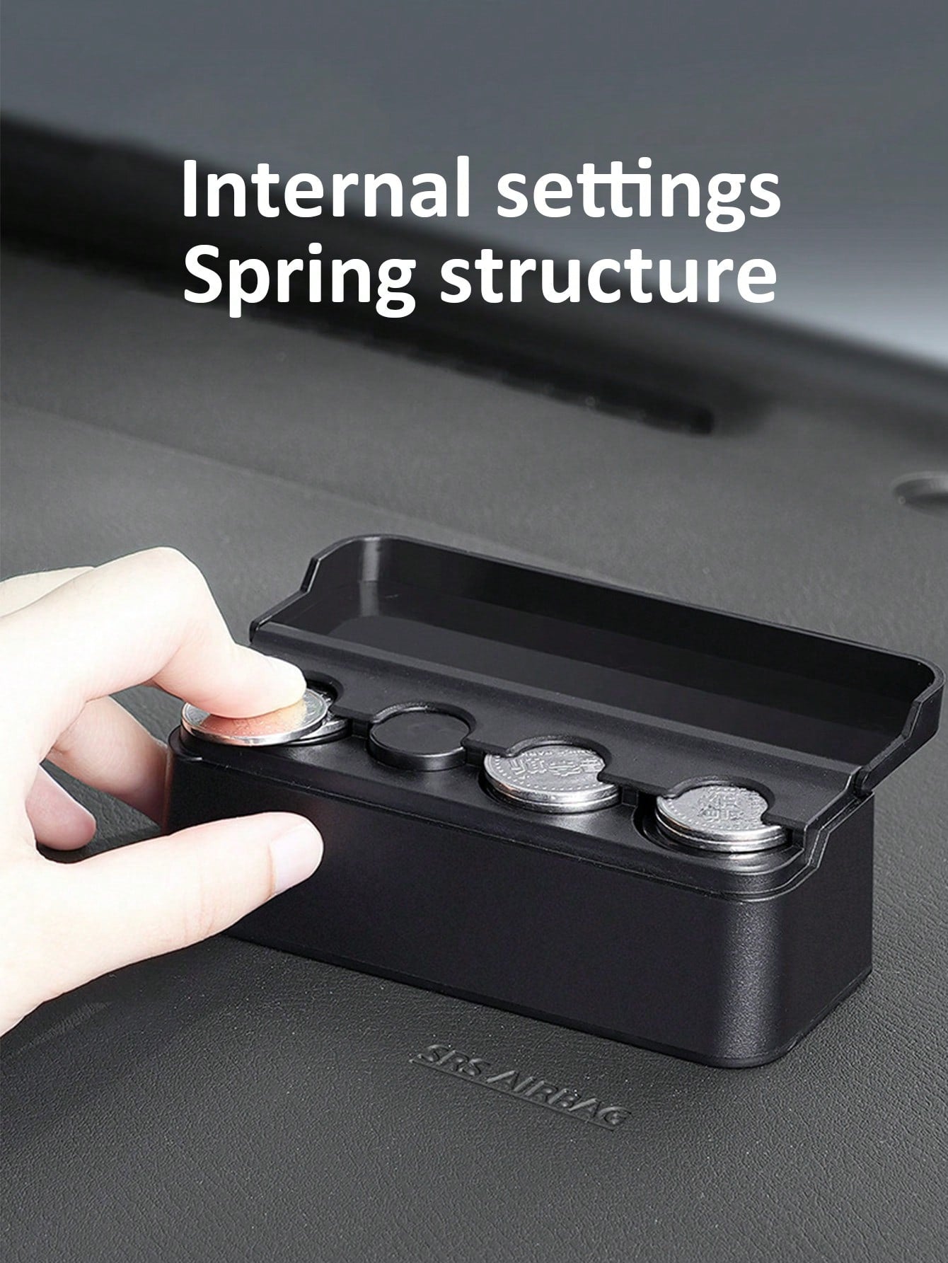 1pc Car Coin Storage Box, Folding Storage Box For Car, Mini Coin Box, Creative Finishing Box Savings Can, Car Storage Accessories
