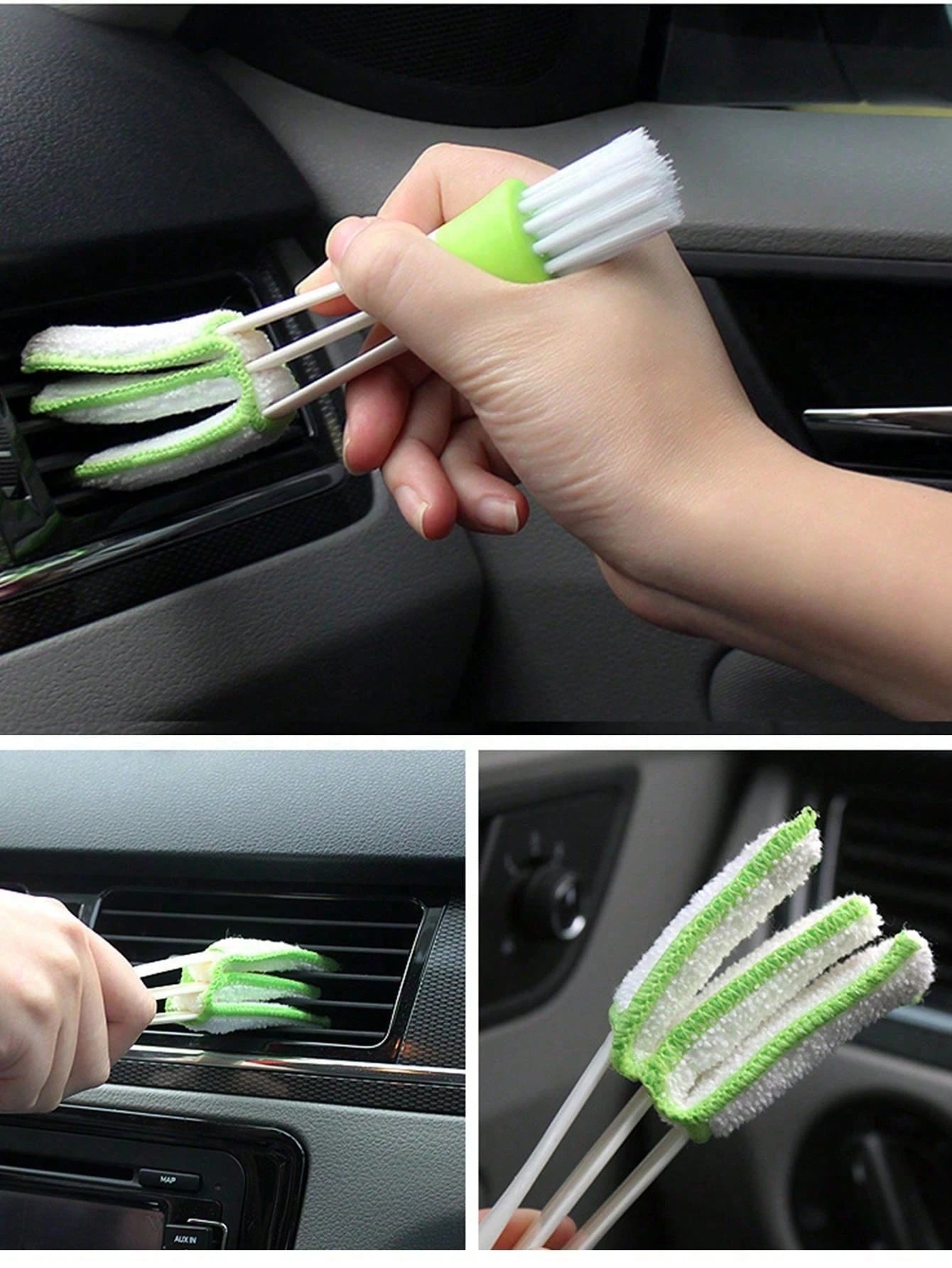 1pc Car Interior Cleaning Brush With Soft Bristles For Cleaning Dust And Debris In Small Gaps And Vents, Versatile Car Cleaning Tool For Dashboard And Air Vent, Automotive Detailing Brush