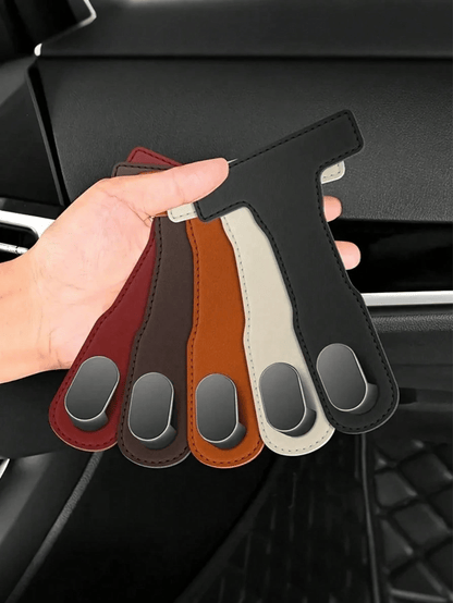 1pc Car Passenger Seat Glove Box Hook- High Strength PU Leather Storage Bag With Adjustable Strap And Safety Buckle, Hidden Adhesive Installation, Universal Fit For Sedan, SUV And Truck- Convenient