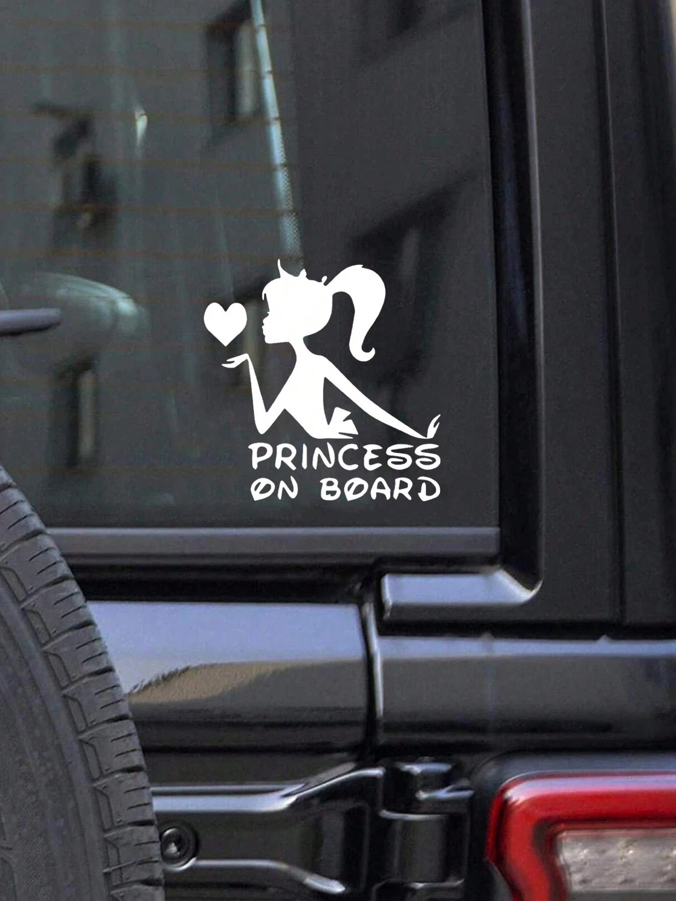 1pc Car Sticker With Princess Onboard Design For Girls