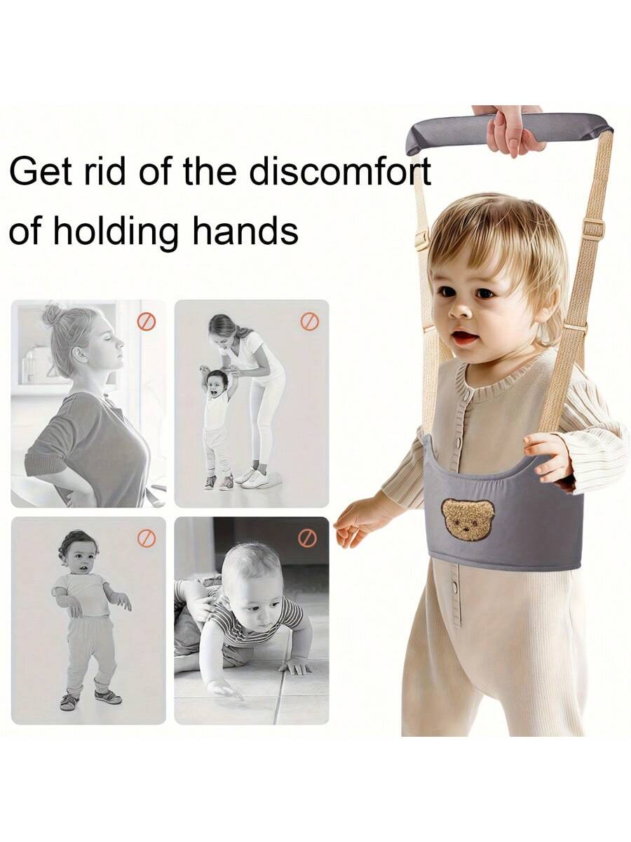 1pc Cartoon Baby Walking Safety Harness Leash, Suitable For 6-36 Months Toddlers- Handheld Baby Walker Assistant- Adjustable Infant Learning To Walk Aid- Safety Strap For Standing And Walking Pract