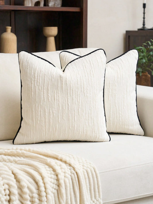 1pc Chenille Jacquard Pillow Cover (No Insert), Modern Luxurious Heavy-Weight Chenille Jacquard Decorative Cushion Cover, Suitable For Home, Sofa, Bed Decor, All Seasons