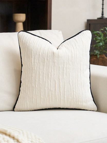 1pc Chenille Jacquard Pillow Cover (No Insert), Modern Luxurious Heavy-Weight Chenille Jacquard Decorative Cushion Cover, Suitable For Home, Sofa, Bed Decor, All Seasons