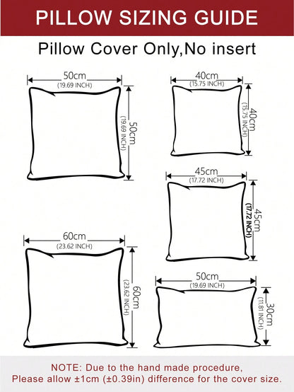 1pc Chenille Jacquard Pillow Cover (No Insert), Modern Luxurious Heavy-Weight Chenille Jacquard Decorative Cushion Cover, Suitable For Home, Sofa, Bed Decor, All Seasons