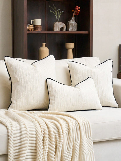 1pc Chenille Jacquard Pillow Cover (No Insert), Modern Luxurious Heavy-Weight Chenille Jacquard Decorative Cushion Cover, Suitable For Home, Sofa, Bed Decor, All Seasons