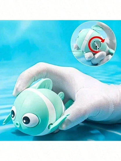 1pc Colorful Wind-Up Clown Fish Toy, Baby Toy, Baby Supplies, Suitable For Bath And Outdoor Play, Pink, Blue, Yellow, Suitable For Toddler Bath Time, Swimming Pool, Wading Pool, Beach Play, Children's