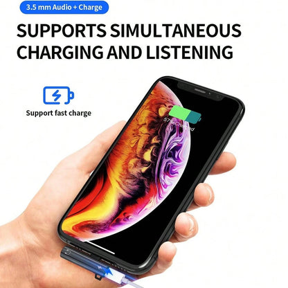 1pc Compatible With IPhone Series AUX Audio Jack And Charging Dongle Headphone Adapter, Fit For IPhone 14 Pro Max/14 Pro/14 Plus/14/13/12/11/XS/XR/8/7/6/IPad Series