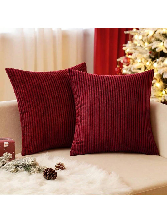 1pc Corduroy Striped Pillowcase