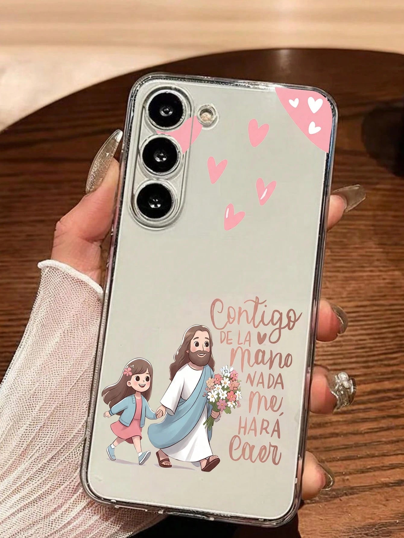 1pc Creative Flower Bird Slogan Lucky Transparent Soft Protective Case Compatible With Huawei Honor Galaxy A04e/12/A13/A14/A34/A50/A52/A53/A54/S21/S22/S23/S24/S25/S25Ultra/S25FE/S26/S26 PLUS/S26 ULTRA