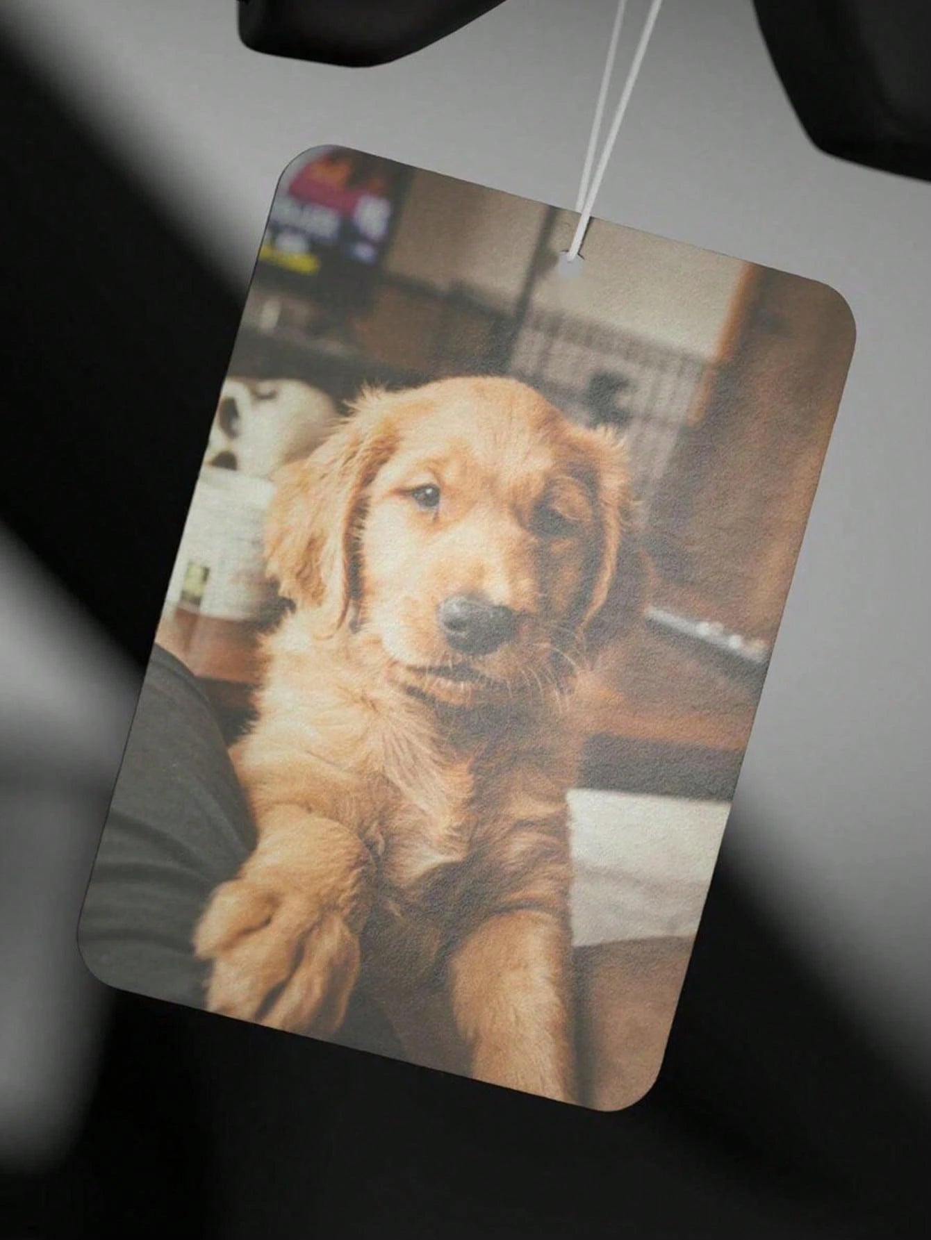 1pc Customized Acrylic Rearview Mirror Hanging Ornament, Suitable For Couples, Personalized Car Hanging Decor, Customized Rearview Mirror Hanging Photo Personalized Car Accessory, Customizable Image P