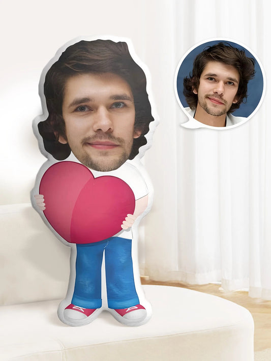 1pc Customized Face Pillow, Personalized Face Pillow, Personalized 3D Pillow, Custom Headrest, Custom Photo Pillow, Personalized Novelty Pillow, Custom Image Pillow, Fashionable, Colorful, Cute, Minim