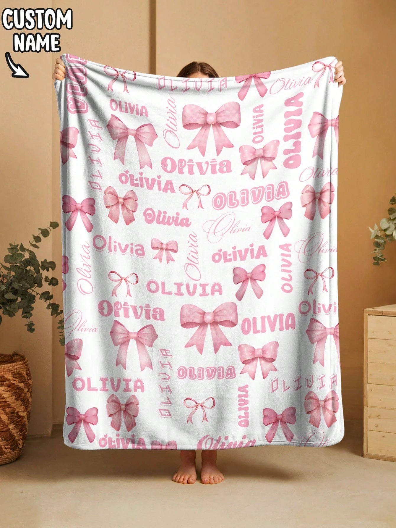 1pc Customized Personalized Blanket, Text Blanket, DIY Blanket, Patterned Blanket, Memorial Blanket. Tapestry Blanket, Photo Portrait Blanket Design, Suitable For Girls, Boys, Adults, Valentine's Day