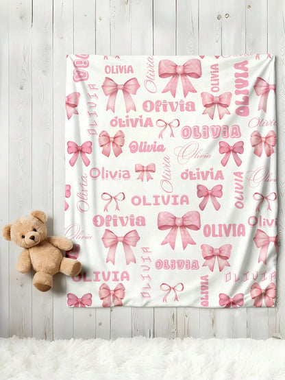 1pc Customized Personalized Blanket, Text Blanket, DIY Blanket, Patterned Blanket, Memorial Blanket. Tapestry Blanket, Photo Portrait Blanket Design, Suitable For Girls, Boys, Adults, Valentine's Day