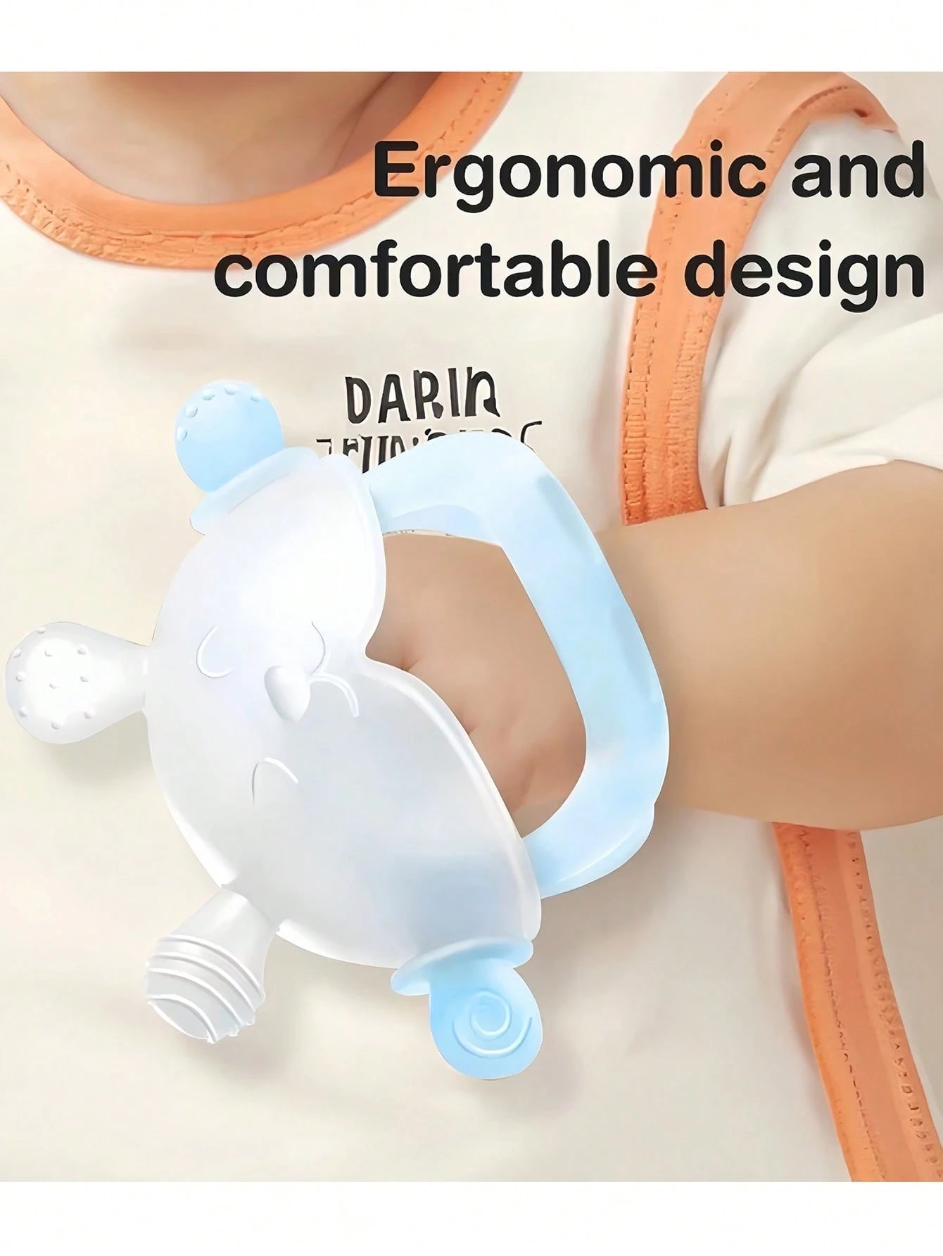 1pc Cute Animal Shaped Baby Teether, Helps Baby Happily Teethe, Baby Handguard Teether, Trains Grasping Ability, Teething Ring Teether, Anti-Thumb Sucking Device, Soft Silicone Teether Can Be Boiled