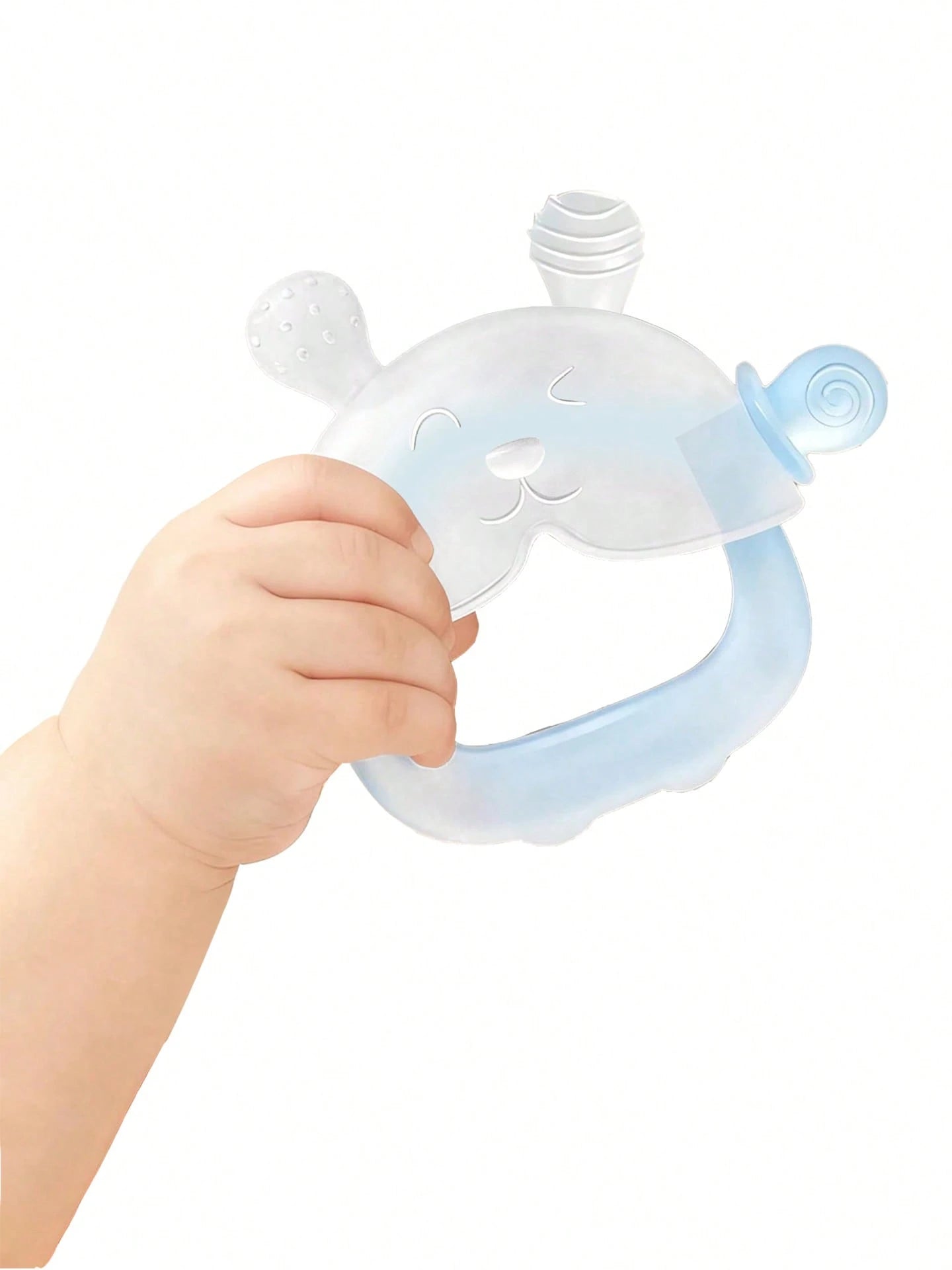 1pc Cute Animal Shaped Baby Teether, Helps Baby Happily Teethe, Baby Handguard Teether, Trains Grasping Ability, Teething Ring Teether, Anti-Thumb Sucking Device, Soft Silicone Teether Can Be Boiled