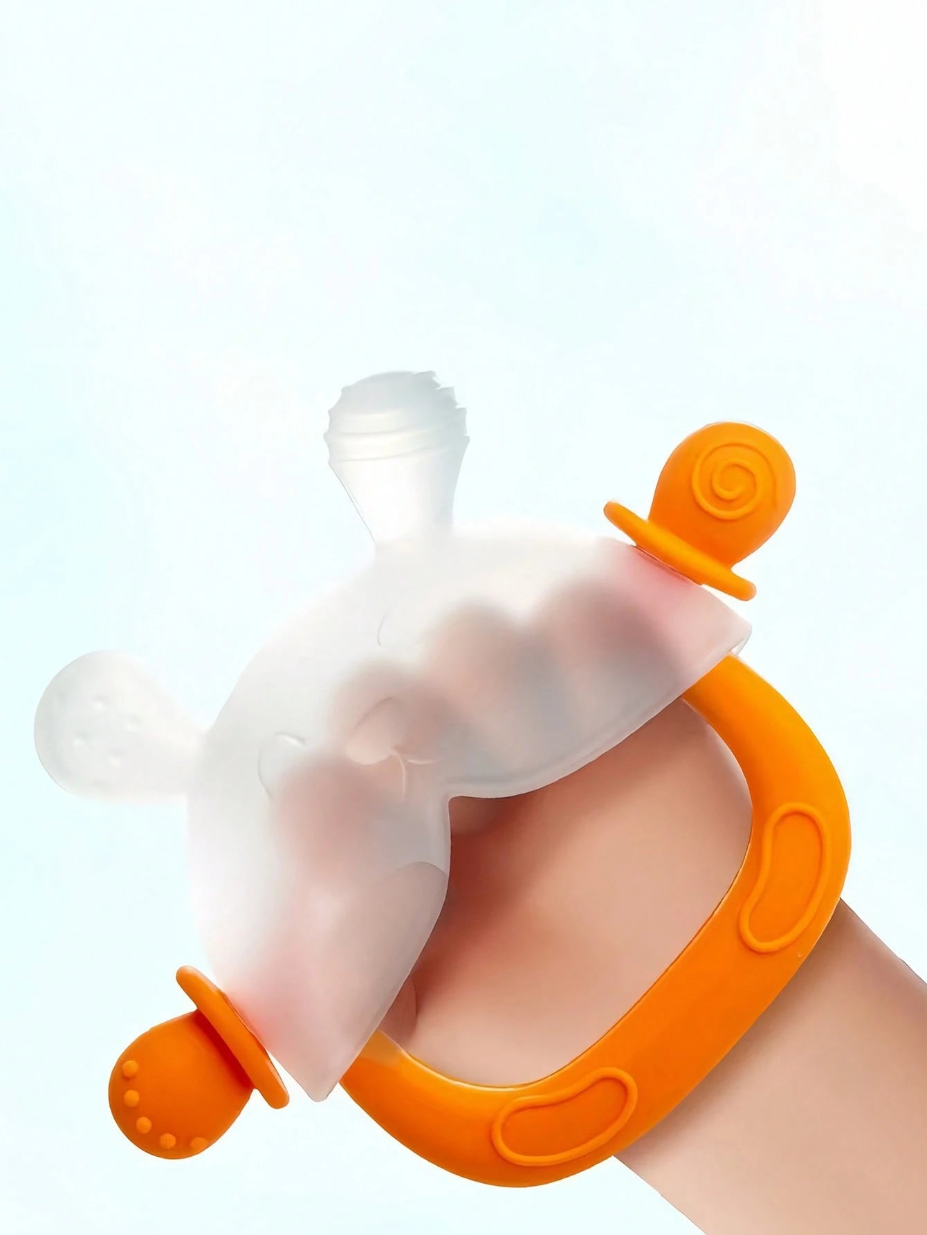 1pc Cute Animal Shaped Baby Teether, Helps Baby Happily Teethe, Baby Handguard Teether, Trains Grasping Ability, Teething Ring Teether, Anti-Thumb Sucking Device, Soft Silicone Teether Can Be Boiled