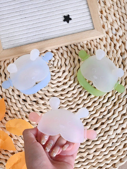 1pc Cute Animal Shaped Baby Teether, Helps Baby Happily Teethe, Baby Handguard Teether, Trains Grasping Ability, Teething Ring Teether, Anti-Thumb Sucking Device, Soft Silicone Teether Can Be Boiled