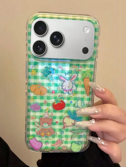 1pc Cute Cartoon Cat & Dog Phone Case, Compatible With IPhone 17 Air 11 12 13 14 15 16 Pro Max Plus, Oil Painting Style, Vivid & Adorable Animal Pattern, Soft TPU Back Cover