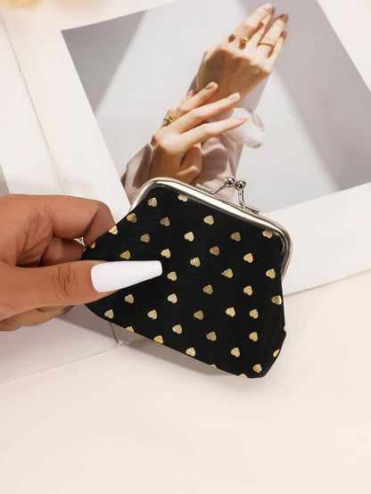 1pc Cute Cartoon Coin Purse, Strawberry Pattern Snap Closure Coin Pouch, Women Coins Storage Bag, Suitable For Travel, Gift