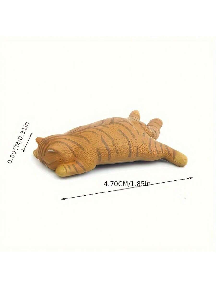 1pc Cute Sleeping Cat Car Rear View Mirror Hanging Decor- PVC Interior Accessories