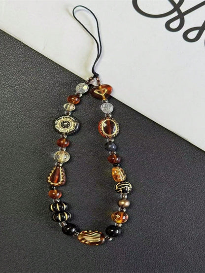 1pc Exotic Lily Flower Phone Lanyard, Fashionable Wrist Decor, Phone Case Chain, Beaded Keychain, Suitable For Outdoor, Travel, Shopping, Great Gift For Mother, Family, Friends, Birthday, Holiday Comp