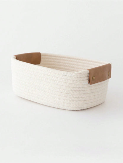 1pc Fabric Storage Basket, Suitable For Organizing Nursery And Gift Shop Toys, Bedding; Coastal Seagrass Woven Storage Basket; Bohemian Style Storage Basket; Natural Mixed Flower Pot, Suitable For Bea