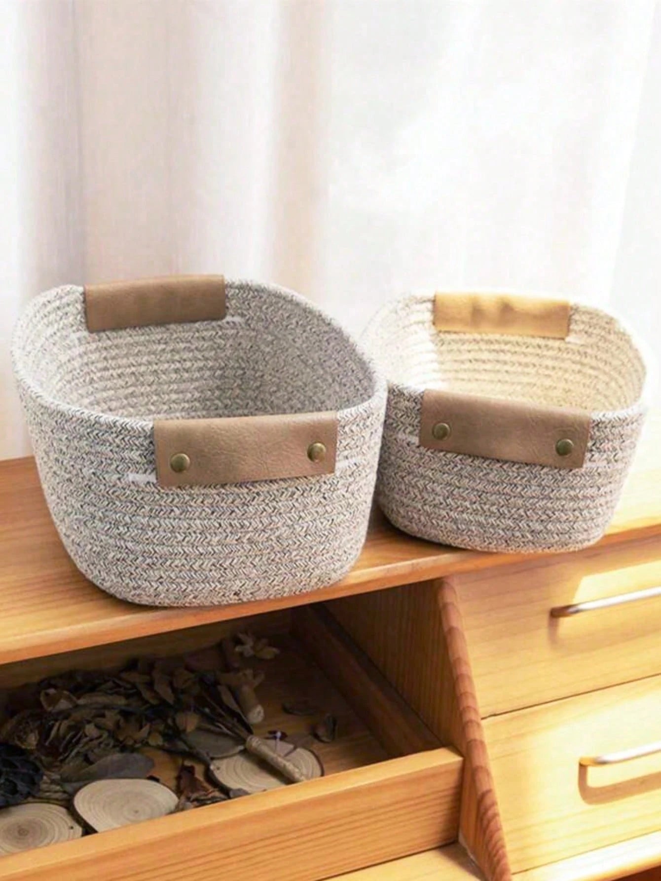 1pc Fabric Storage Basket, Suitable For Organizing Nursery And Gift Shop Toys, Bedding; Coastal Seagrass Woven Storage Basket; Bohemian Style Storage Basket; Natural Mixed Flower Pot, Suitable For Bea