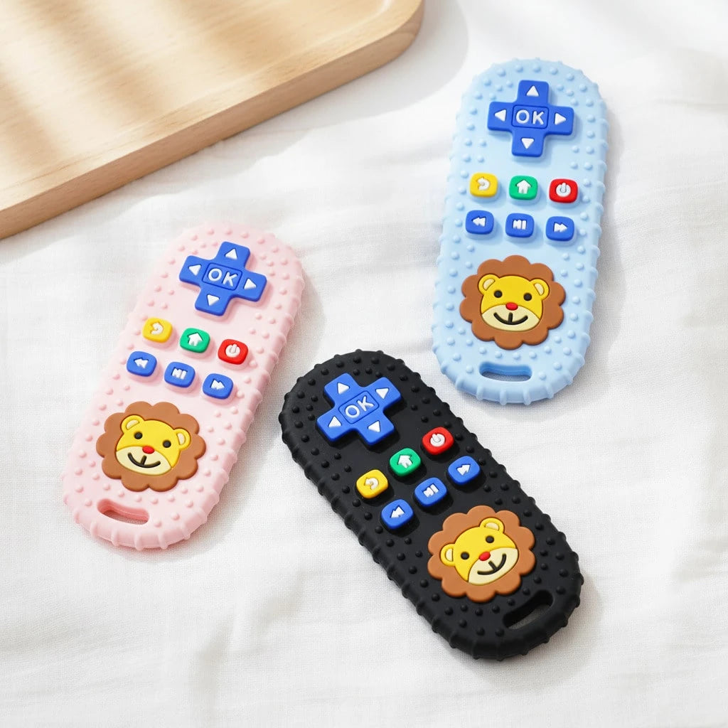 1pc Fake TV Remote Control Teether, Silicone Chewing Toy, Educational Teething Toy For 6-12 Month Infants