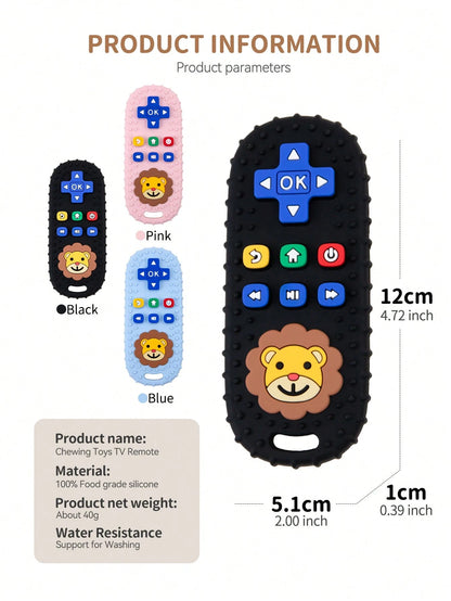 1pc Fake TV Remote Control Teether, Silicone Chewing Toy, Educational Teething Toy For 6-12 Month Infants