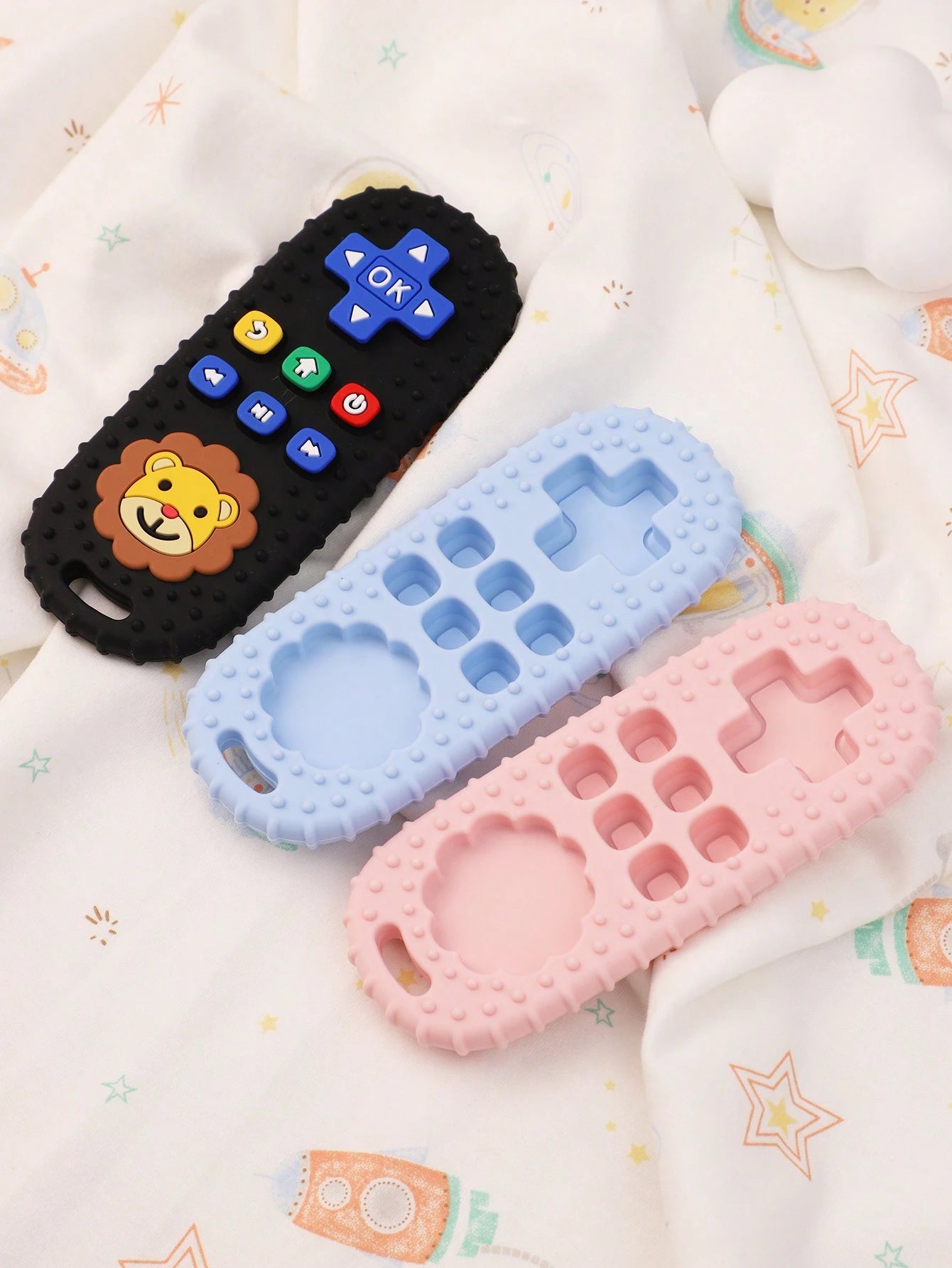1pc Fake TV Remote Control Teether, Silicone Chewing Toy, Educational Teething Toy For 6-12 Month Infants