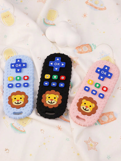 1pc Fake TV Remote Control Teether, Silicone Chewing Toy, Educational Teething Toy For 6-12 Month Infants