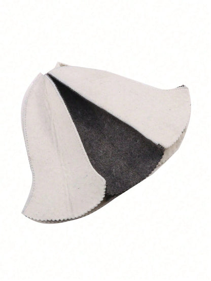 1Pc Felt Head Protection Bath Anti Heat Russian Style Shower Cap Sauna Hat For Men & Women- Perfect For Spa, Pool & Bath Accessories, Sauna Vaporarium Accessories- Lightweight, Moisture-Absorb