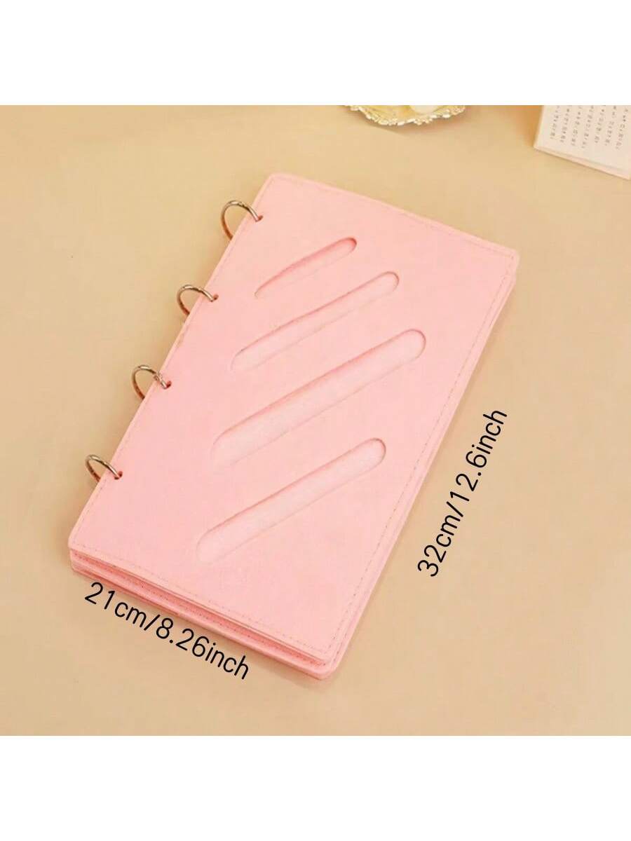 1PC Felt Loose-Leaf Booklet Design Organizer For Hair Clips,Hair Bows, Portable Travel Organizer For Hair Accessory(Exclude Hair Accessory).Ideal Gift