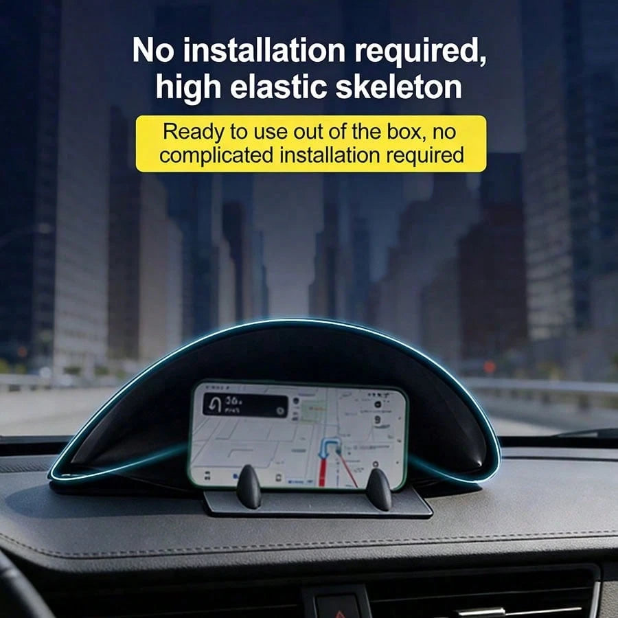 1pc Foldable Car Dashboard Sun Shade, Phone Sun Visor Protector,Effectively Blocks Sunlight, Easy To Install, High-Quality Material, Practical For Summer Driving, Suitable For Travel And Camping