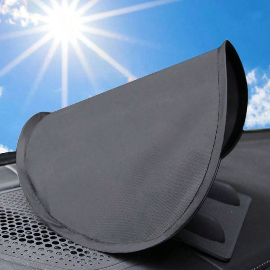 1pc Foldable Car Dashboard Sun Shade, Phone Sun Visor Protector,Effectively Blocks Sunlight, Easy To Install, High-Quality Material, Practical For Summer Driving, Suitable For Travel And Camping