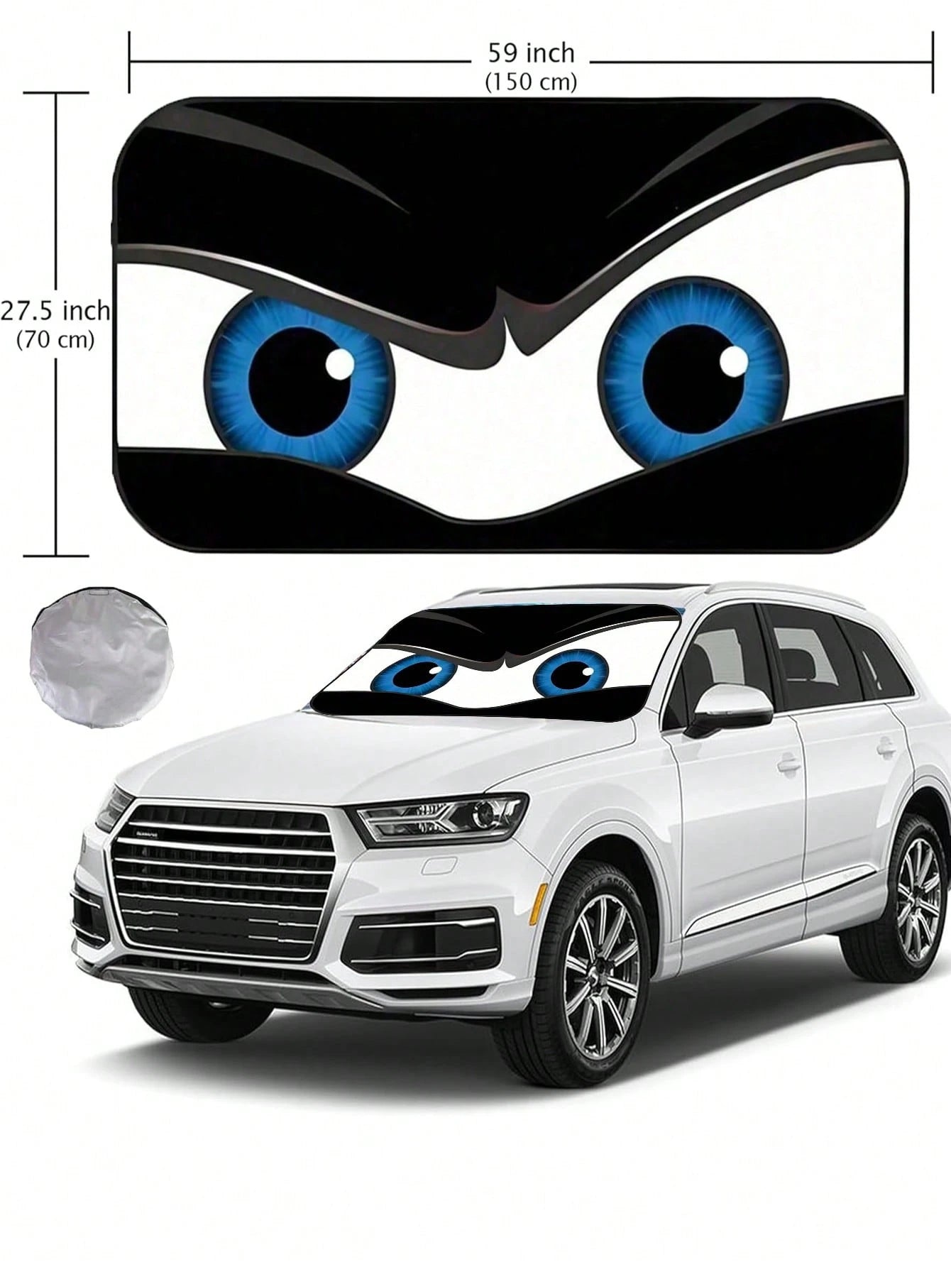 1pc Foldable Car Windshield Sun Shade, Blocks UV Rays And Keeps Vehicle Cool, Fits Most Car Models, Summer
