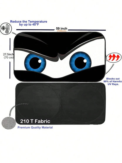 1pc Foldable Car Windshield Sun Shade, Blocks UV Rays And Keeps Vehicle Cool, Fits Most Car Models, Summer