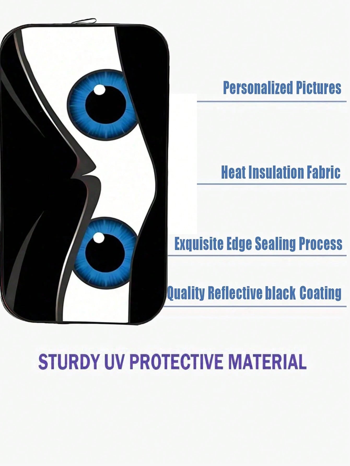 1pc Foldable Car Windshield Sun Shade, Blocks UV Rays And Keeps Vehicle Cool, Fits Most Car Models, Summer