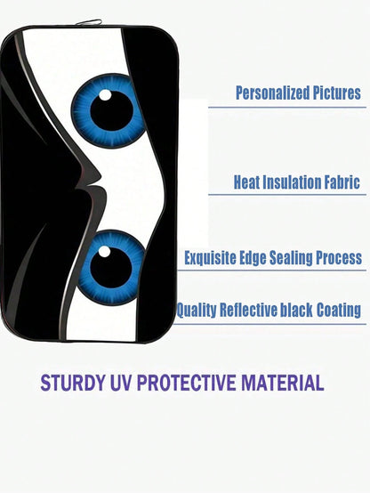 1pc Foldable Car Windshield Sun Shade, Blocks UV Rays And Keeps Vehicle Cool, Fits Most Car Models, Summer