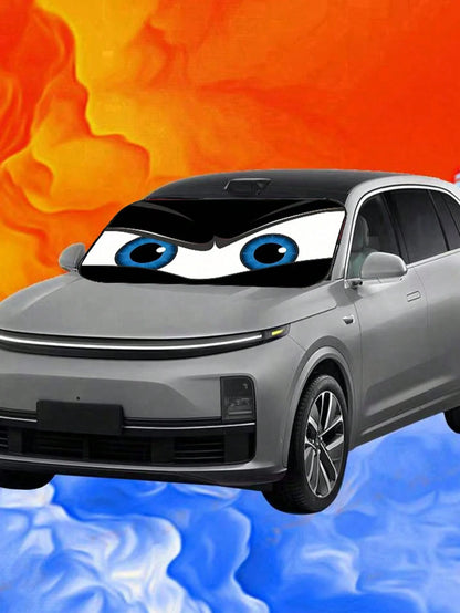 1pc Foldable Car Windshield Sun Shade, Blocks UV Rays And Keeps Vehicle Cool, Fits Most Car Models, Summer