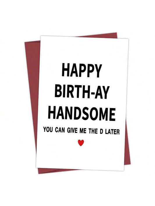 1pc Funny Birthday Card For Friend, Happy Birthday Card For Husband Friends, Rude Birthday Card For Men, Personalised Birthday Card Back To School