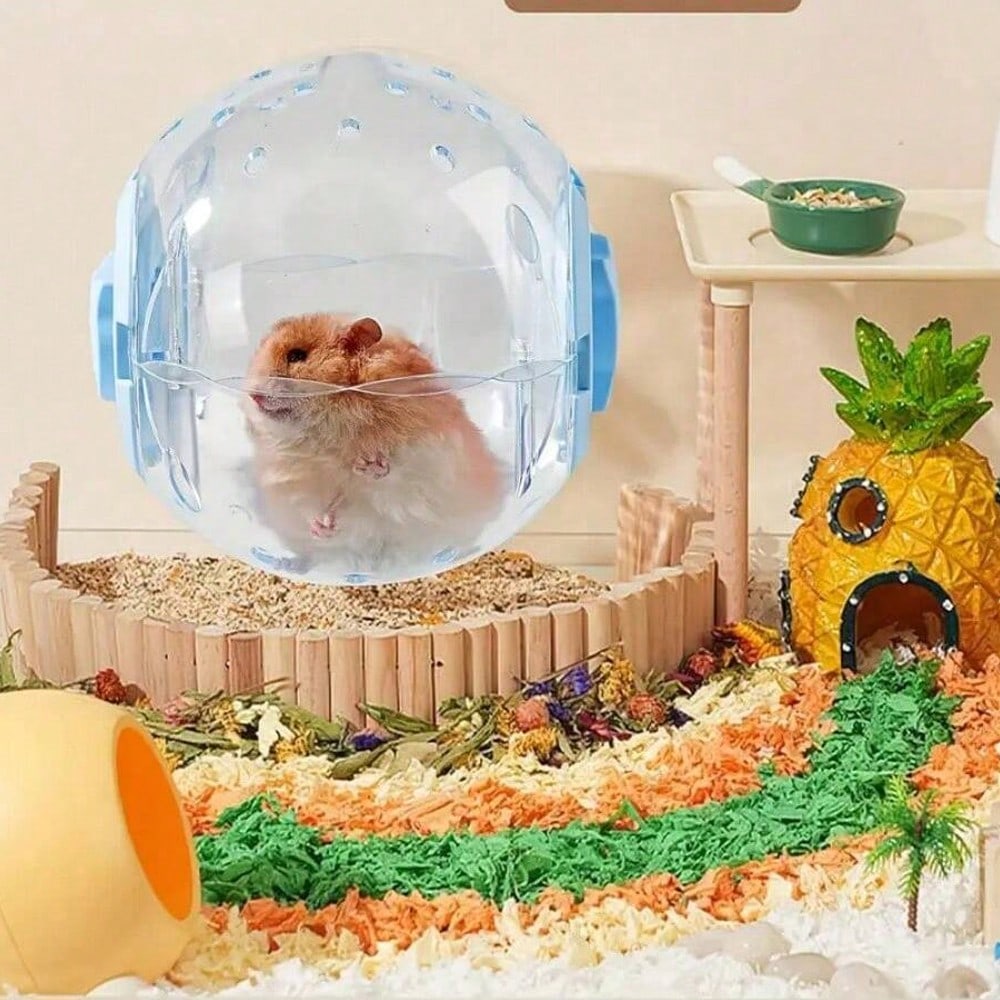 1pc Hamster Running Wheel With Stand, Hamster Running Disc, Transparent Crystal Exercise Ball, Small Pet Toy Supplies