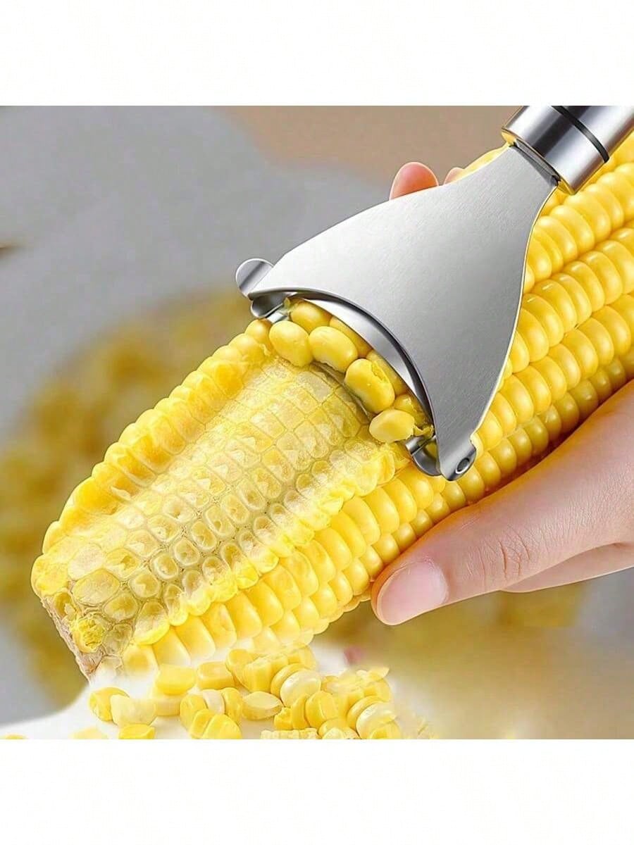 1Pc Heavy Duty Rustproof Stainless Steel Vegetable Chopper Peeler, Ergonomic Comfort Grip Labor-Saving Multi-Functional Kitchen Tool, Portable All-In-One Cutter For Fruit Salad Chip Herb Cutting Prep