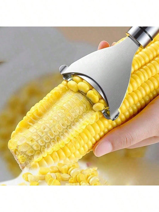1Pc Heavy Duty Rustproof Stainless Steel Vegetable Chopper Peeler, Ergonomic Comfort Grip Labor-Saving Multi-Functional Kitchen Tool, Portable All-In-One Cutter For Fruit Salad Chip Herb Cutting Prep