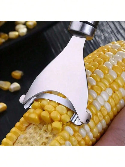 1Pc Heavy Duty Rustproof Stainless Steel Vegetable Chopper Peeler, Ergonomic Comfort Grip Labor-Saving Multi-Functional Kitchen Tool, Portable All-In-One Cutter For Fruit Salad Chip Herb Cutting Prep