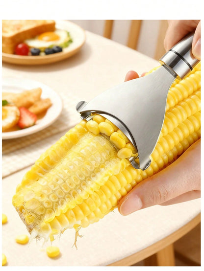 1Pc Heavy Duty Rustproof Stainless Steel Vegetable Chopper Peeler, Ergonomic Comfort Grip Labor-Saving Multi-Functional Kitchen Tool, Portable All-In-One Cutter For Fruit Salad Chip Herb Cutting Prep