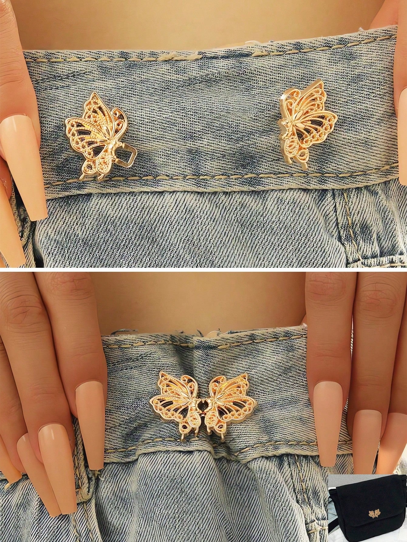 1pc High Quality Floral Waist Cincher Brooch, Women Durable Fashion Detachable Pant Clip, Suitable For Jeans, Skirts, Pants, Bags, Ideal For Girls, Students, Ladies, Travel, Outdoor